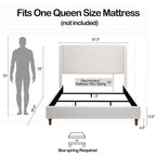 Graceful Wingback Upholstered King Bed for Dreamy Nights