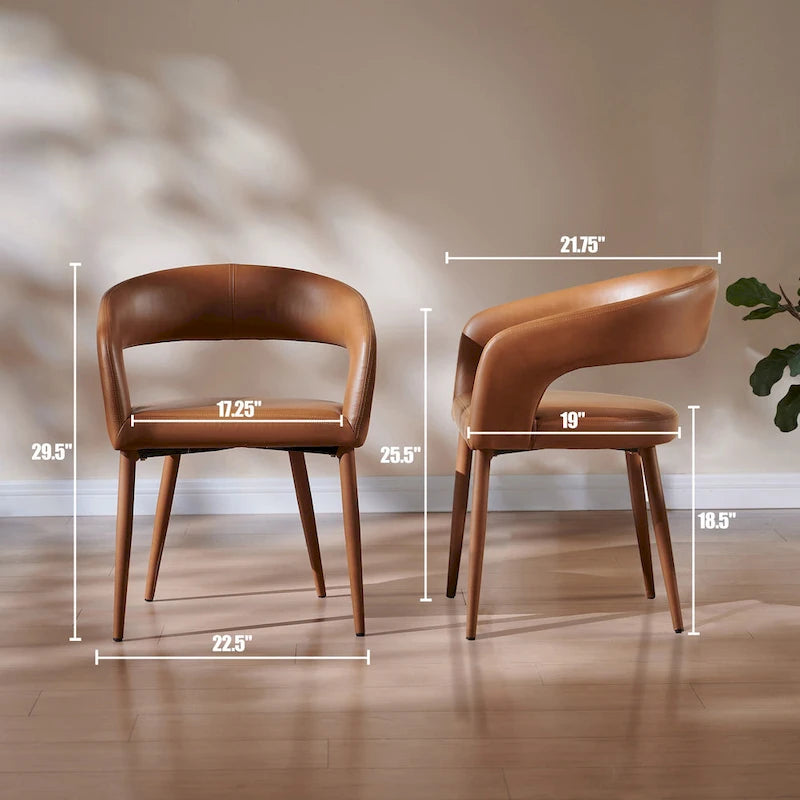 Modern Fort PU Leather Upholstered Dining Chair (Set of 4)