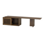 Extendable TV Stand with Cat Cushion,Modern TV Stand for TVs Up to 85, Entertainment Center with Sliding Door