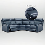 Cole 105 W Genuine Leather Power Reclining sectional sofa with USB&USB-C Port,power armlesschair