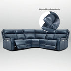 Cole 105 W Genuine Leather Power Reclining sectional sofa with USB&USB-C Port,power armlesschair