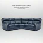 Cole 105 W Genuine Leather Power Reclining sectional sofa with USB&USB-C Port,power armlesschair