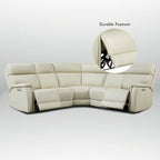 Cole 105 W Genuine Leather Power Reclining sectional sofa with USB&USB-C Port,power armlesschair