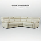 Cole 105 W Genuine Leather Power Reclining sectional sofa with USB&USB-C Port,power armlesschair