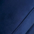 Eton 2pc Sofa Loveseat Set, 12 Pillows, Cabriole, Navy Blue Chenille