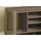 Contemporary Wood TV Console with Open Storage 48-Inch Entertainment Stand for 55 Inch Screens - 24.25H x 17.25W x 47.75L