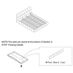 Chenille Upholstered Bed Grounded Platform Bed with Headboard