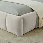 Chenille Upholstered Bed Grounded Platform Bed with Headboard