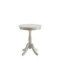 22 High Round Wooden Pedestal Side End Table with Matte Finish for Living Room or Bedroom - 18L x 18W x 22H