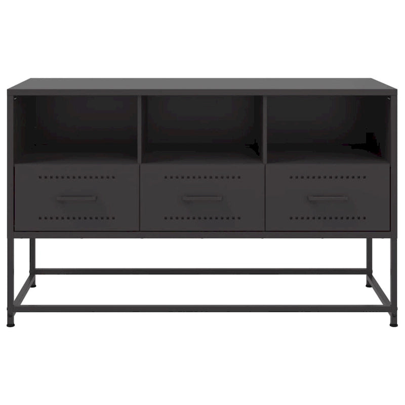 vidaXL TV Stand Entertainment Center Media Unit Living Room Furniture Steel - 15.4 x 39.6 x 23.8