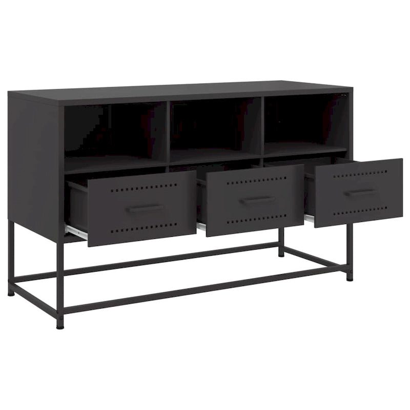 vidaXL TV Stand Entertainment Center Media Unit Living Room Furniture Steel - 15.4 x 39.6 x 23.8