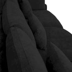 Classic Modern Linen Sectional Modular Sofa 3-Seater with 2 Ottomans, U-shaped Down Filled Cloud Couch with Cushions