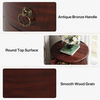 Solid Wood Bedside Table, Nightstand with 4 Drawers