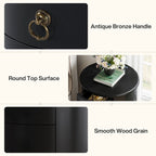 Solid Wood Bedside Table, Nightstand with 4 Drawers