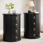 Solid Wood Bedside Table, Nightstand with 4 Drawers