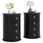 Solid Wood Bedside Table, Nightstand with 4 Drawers