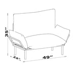 Adio Metal Frame Loveseat With Removable Cushions