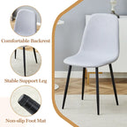 5 Piece Dining Room Set Kitchen Table Set with Square O-Shaped Legs, 4 Upholstered Dining Chairs for 4 People