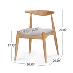 5 Piece Dining Set Wood Kitchen Set with Rectangular Dining Table and 4 Upholstered Chairs for Home Apartment