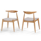 5 Piece Dining Set Wood Kitchen Set with Rectangular Dining Table and 4 Upholstered Chairs for Home Apartment