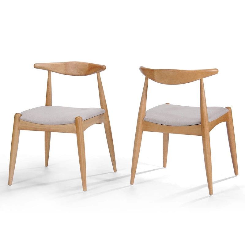 5 Piece Dining Set Wood Kitchen Set with Rectangular Dining Table and 4 Upholstered Chairs for Home Apartment