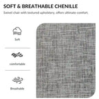 Chenille Swivel Accent Chair with 360 Rotation and Wood Base