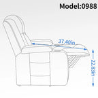 Lazy Boy Power Lift Recliner Chair, Modern Single Motor Massage Sofa Chair with Lumbar Heating, USB Charging Port, Cup Holders