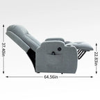 Lazy Boy Power Lift Recliner Chair, Modern Single Motor Massage Sofa Chair with Lumbar Heating, USB Charging Port, Cup Holders