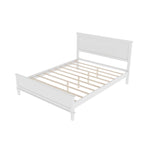 Wood Platform Bed Frame with Headboard, Wooden Panel Bed with Wood Slat Support and Under Bed Storage, No Box Spring Needed