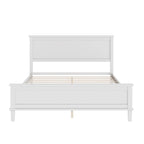 Wood Platform Bed Frame with Headboard, Wooden Panel Bed with Wood Slat Support and Under Bed Storage, No Box Spring Needed