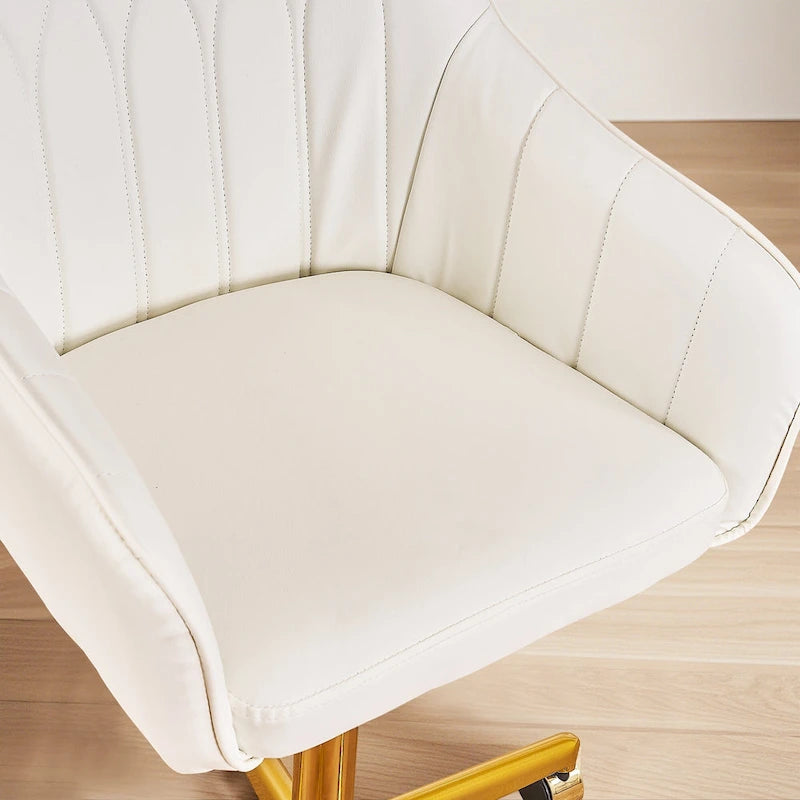 VECELO Modern Home Office Chairs Height Adjustable 360 Swivel Task Chair with Metal Base