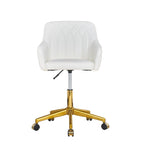 VECELO Modern Home Office Chairs Height Adjustable 360 Swivel Task Chair with Metal Base