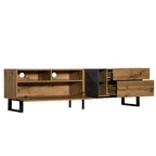TV Stand for 80 TV with Double Storage Space, Media Console Table, Entertainment Center with Drop Down Door