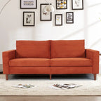 Modern Chenille Convertible Futon Sofa Bed, 82.68  Loveseat Sofa with Square Arm for Living Space