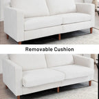 Modern Chenille Convertible Futon Sofa Bed, 82.68  Loveseat Sofa with Square Arm for Living Space