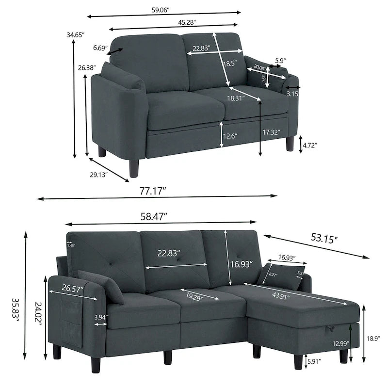 3 Piece Living Room Sets