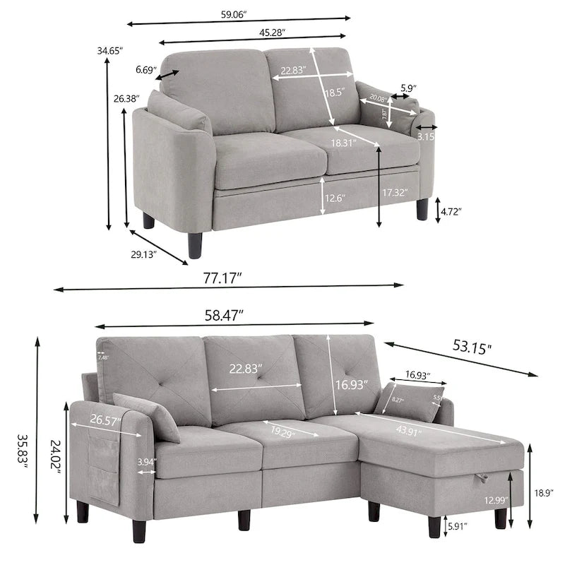 3 Piece Living Room Sets