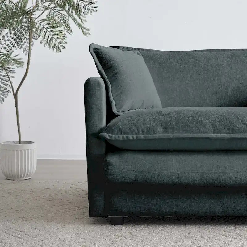 Deep Seat Reversible Modular 6 Seater U-Shaped Sectional Sofa 3 with Ottomans