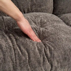 84 Upholstered 3-Seater Sofa with Memory Foam & Comfort Pillows