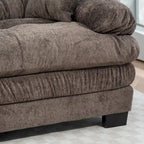 84 Upholstered 3-Seater Sofa with Memory Foam & Comfort Pillows