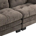 84 Upholstered 3-Seater Sofa with Memory Foam & Comfort Pillows