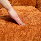 84 Upholstered 3-Seater Sofa with Memory Foam & Comfort Pillows