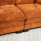84 Upholstered 3-Seater Sofa with Memory Foam & Comfort Pillows