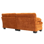 84 Upholstered 3-Seater Sofa with Memory Foam & Comfort Pillows