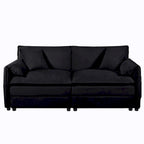 3-Piece Chenille Cloud Sofa & Armchair Set with Deep Seats & 3 Pillows