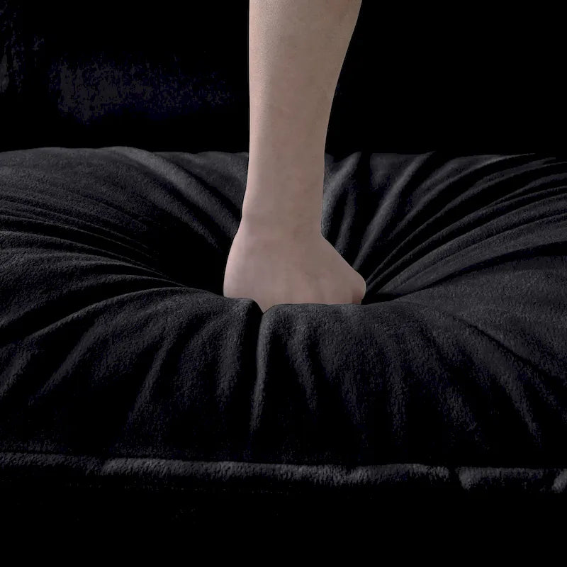 3-Piece Chenille Cloud Sofa & Armchair Set with Deep Seats & 3 Pillows