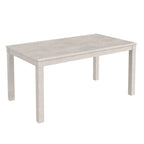 63 Inch Home Oak Wood Dining Table 6-Person Indoor Outdoor Table with Solid Wood Legs