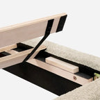 Queen Size Boucle Upholstered Platform Bed