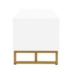 White 70 Modern TV Stand with Storage & Drawers for TVs Up to 65