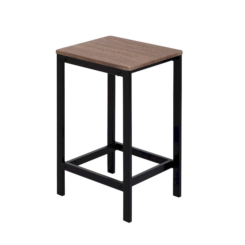 5-Piece Industrial Bar Table Set with Rectangular Table & 4 Chairs